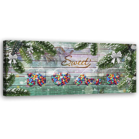 Tableau sur toile Inscription Sweet Home 90x30