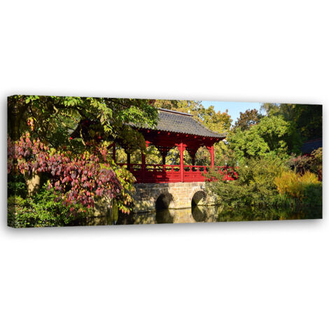 Tableau sur toile Jardin Japon Nature 90x30