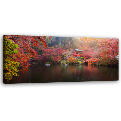 Tableau sur toile Jardin japonais 90x30