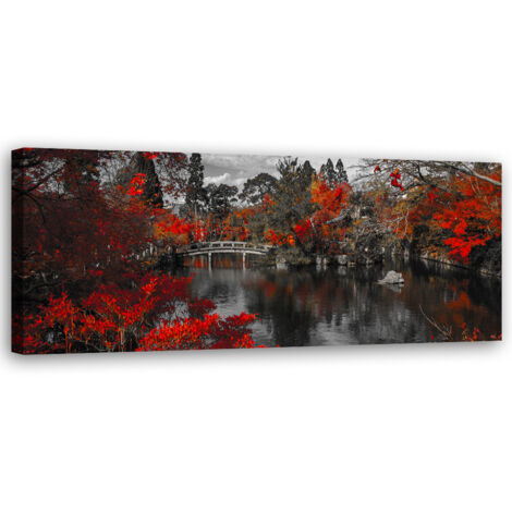 Tableau sur toile Jardin japonais 90x30
