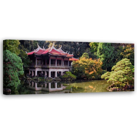 Tableau sur toile Jardin Tokyo Nature 90x30