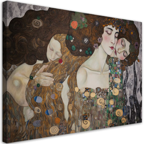 Tableau sur toile Le baiser des femmes - G. Klimt 60x40