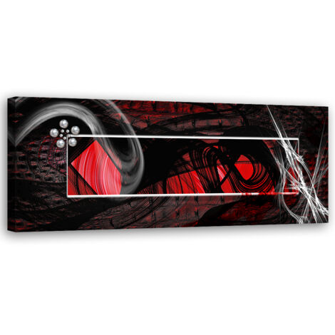 Tableau sur toile Le secret du rouge 90x30