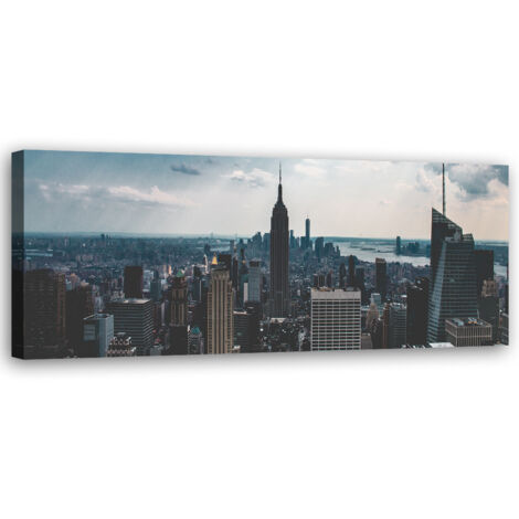 Tableau sur toile L'horizon de la ville de New York 90x30