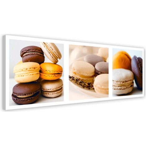 Tableau sur toile Macarons 90x30