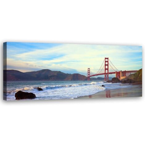 Tableau sur toile New York Golden Gate 90x30