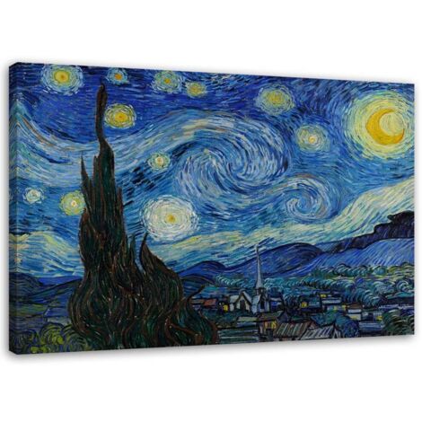 Tableau sur toile, Nuit étoilée - Reproduction V. van Gogh - 60x40