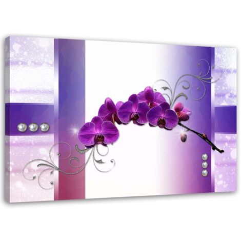 Tableau sur toile Orchidée fleurs bien-être Lila 60x40