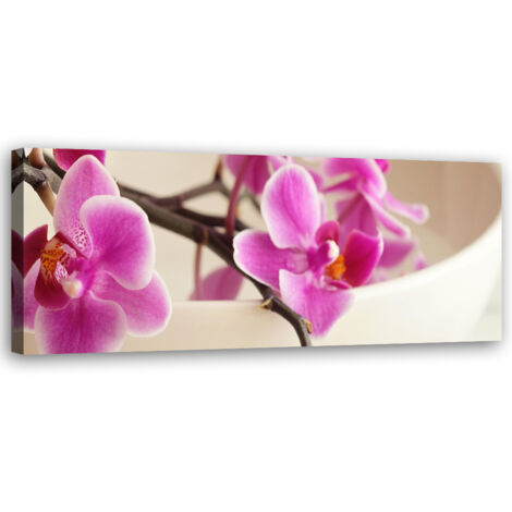 Tableau sur toile Orchidée rose 90x30