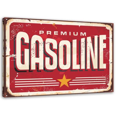 Tableau sur toile Panneau rétro Gasoline 60x40