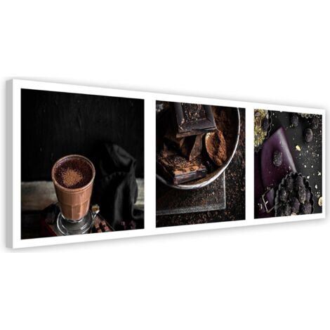 Tableau sur toile Panorama chocolat 90x30