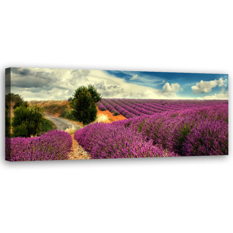 Tableau sur toile Paysage de lavande 90x30
