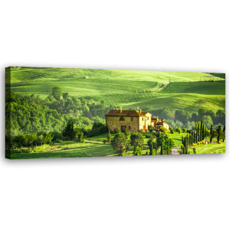 Tableau sur toile Paysage de Toscane 90x30