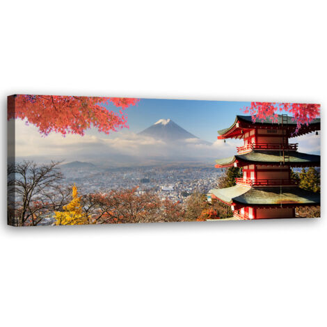 Tableau sur toile Paysage du Mont Fuji 90x30