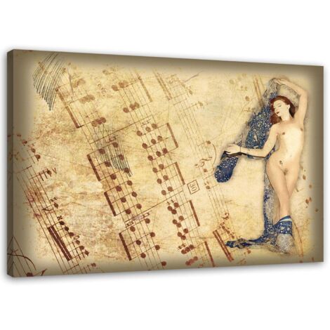 Tableau sur toile Peinture Femme Nue Rétro 60x40