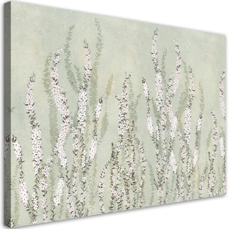 Tableau sur toile Petites fleurs sur le fond du mur 100x70