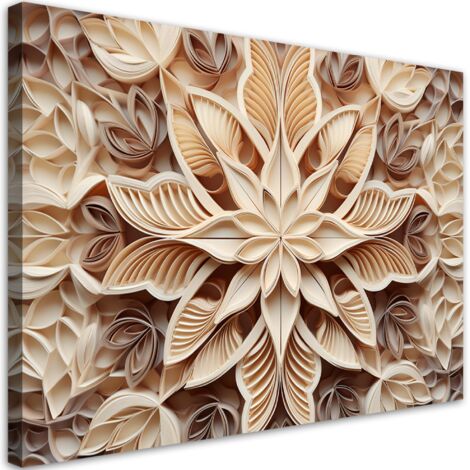 Tableau sur toile Photo de salon - Fleurs 3d 100x70