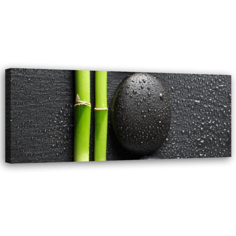 Tableau sur toile Pierres Bambou Spa Zen 90x30