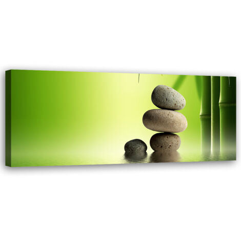 Tableau sur toile Pierres Zen 90x30