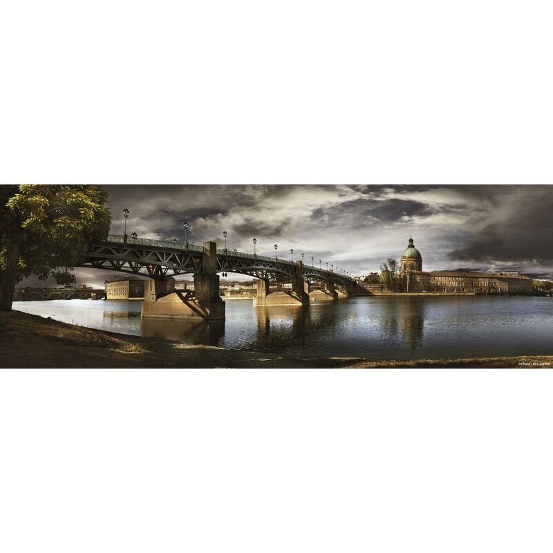Ceanothe - Tableau sur toile pont Saint-Pierre Toulouse 45x135 cm - Impression sur Toile Murale Décorative - Image imprimée en hd sur Toile - Toile