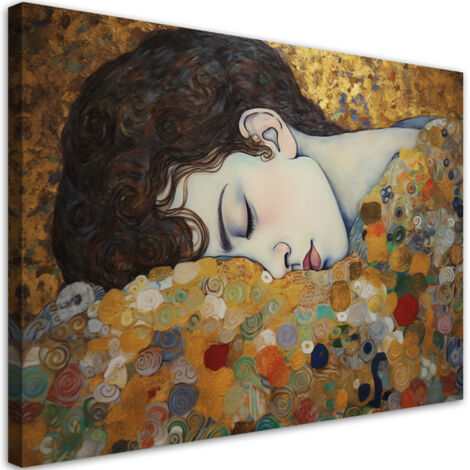Tableau sur toile Portrait de femme - G. Klimt 90x60