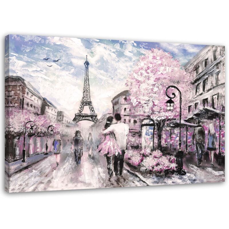 Tableau sur toile, Printemps à Paris - 100x70