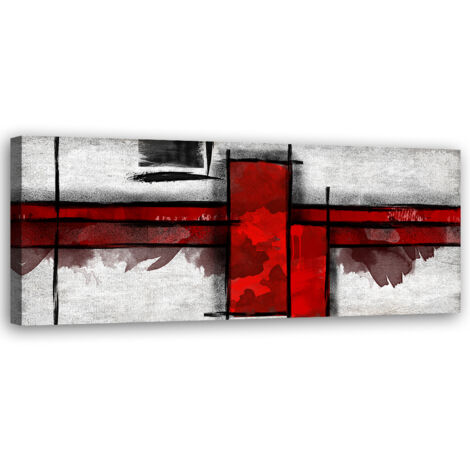 Tableau sur toile Rectangle rouge 90x30