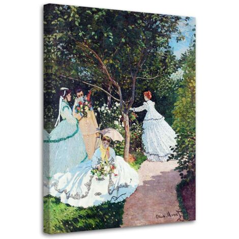 Tableau sur toile REPRODUCTION Femmes au jardin.Monet 40x60