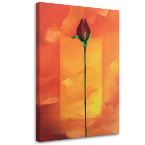 Tableau sur toile Rose rouge fleur nature 70x100
