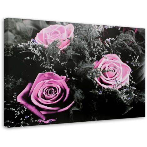 Tableau sur toile Roses roses Nature Fleurs 60x40