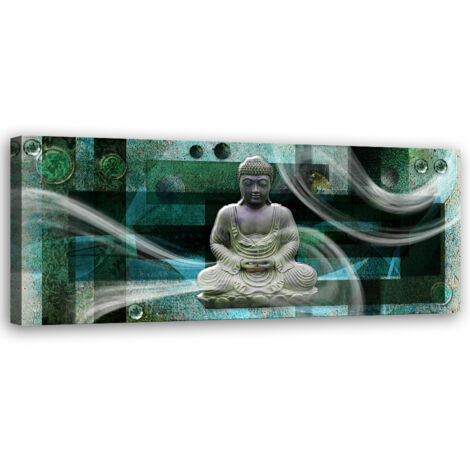 Tableau sur toile Statue de Bouddha abstrait 90x30