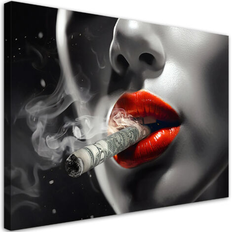 Tableau sur toile Tableau sur toile Bouche de femme 100x70