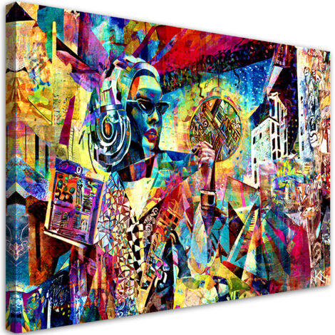 Tableau sur toile Tableau sur toile Femme Abstraction colorée 60x40