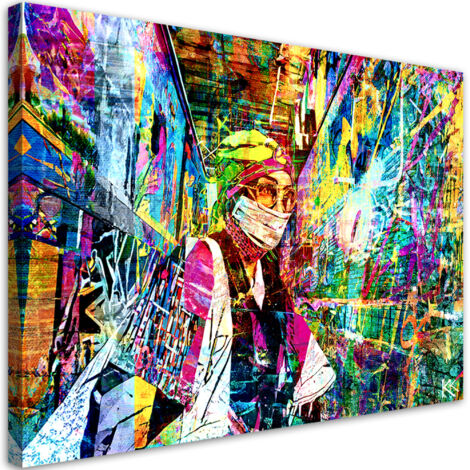 Tableau sur toile Tableau sur toile Femme avec masque Glamour 100x70