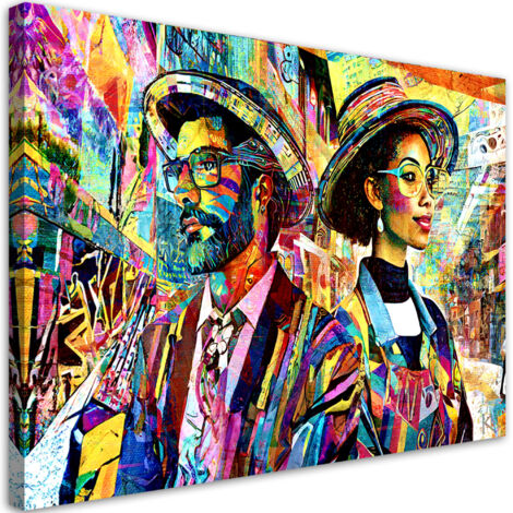 Tableau sur toile Tableau sur toile Femme et homme Abstraction 60x40