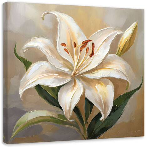 Tableau sur toile Tableau sur toile Lys peint en 3D 60x60