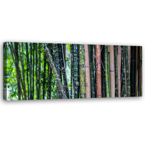 Tableau sur toile Tiges de bambou 90x30
