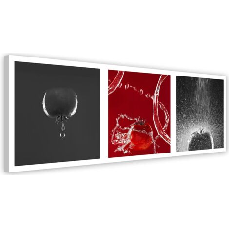 Tableau sur toile Tomates dans l'eau Set 90x30