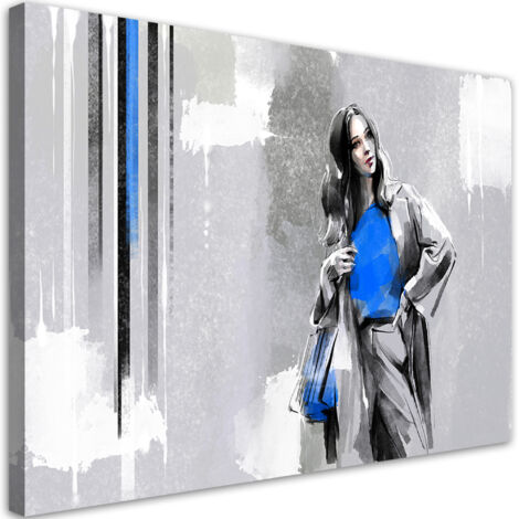 Tableau sur toile Une femme dans un manteau 100x70
