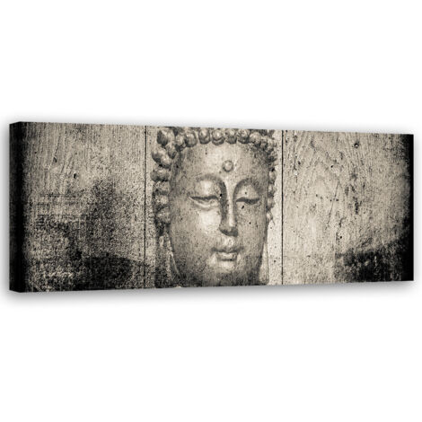 Tableau sur toile Visage de bouddha vintage 90x30