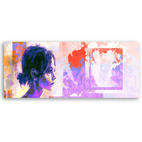 Tableau sur toile Visage de femme abstrait 90x30