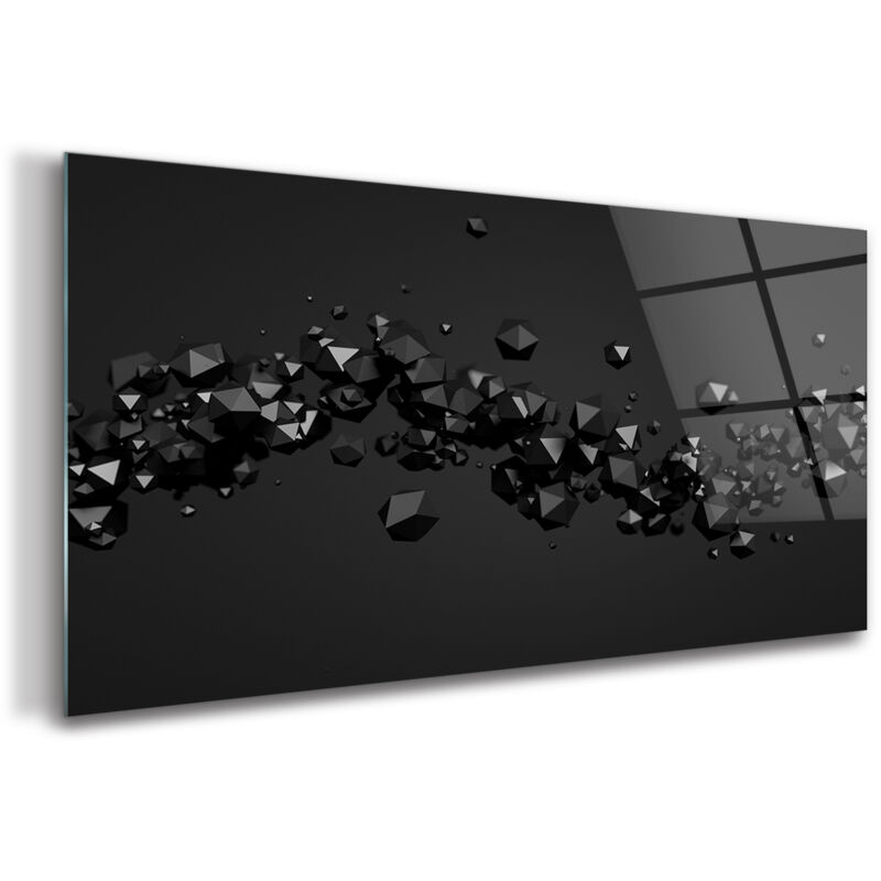 Tableau sur verre – 100 x 50 cm - Tableau mural décoratif - Verre Décorative - Art Abstrait