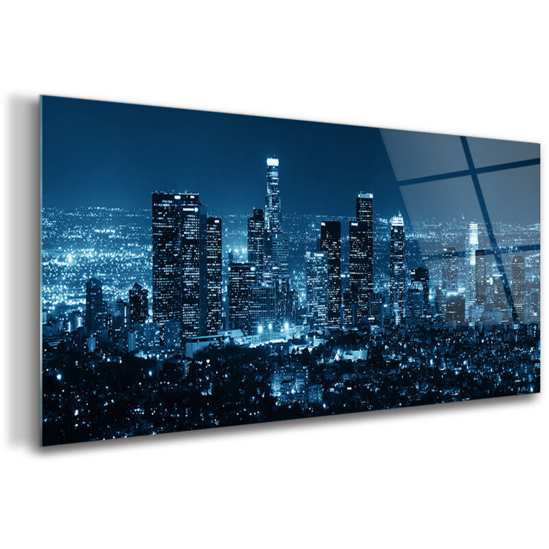 Tableau sur verre – 100 x 50 cm - Tableau mural décoratif - Verre Décorative - Los Angeles