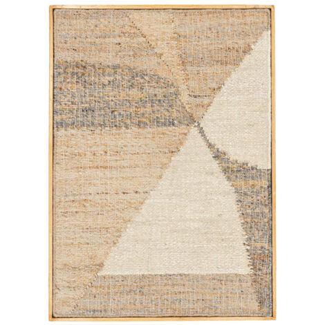 Tableau Tapis en Jute "Patricia" 70x100cm Beige