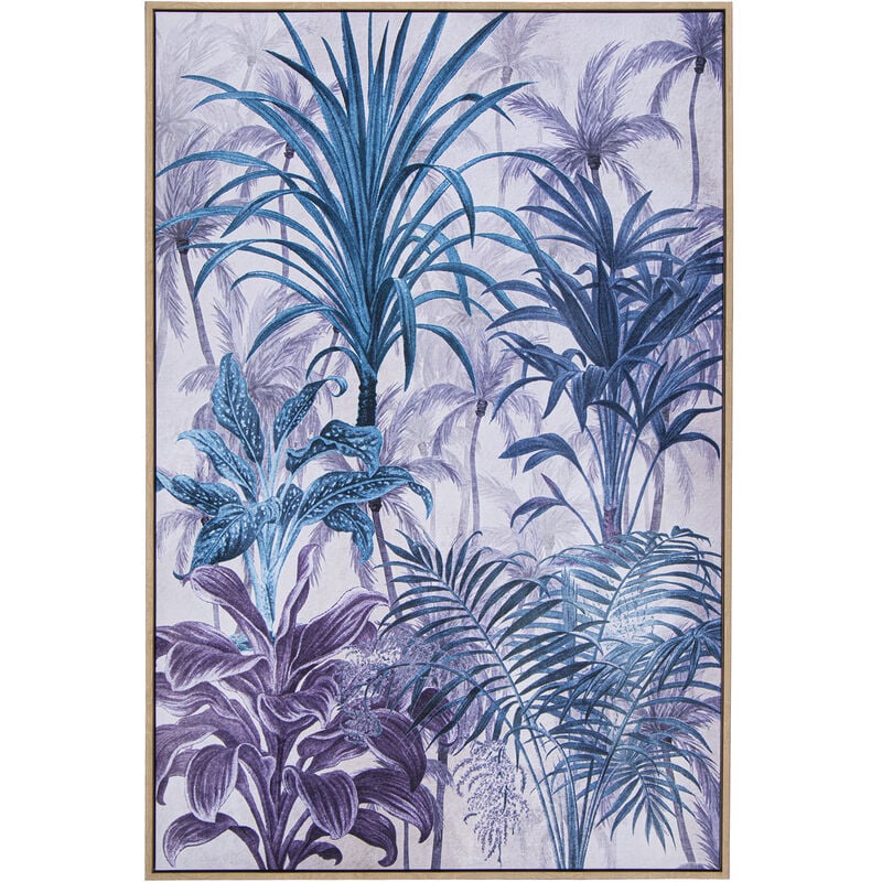 Tableau Toile Cadre Bois Naturel 80X120 Cm Plantes Ext:82.6X4.3X122.6 Cm