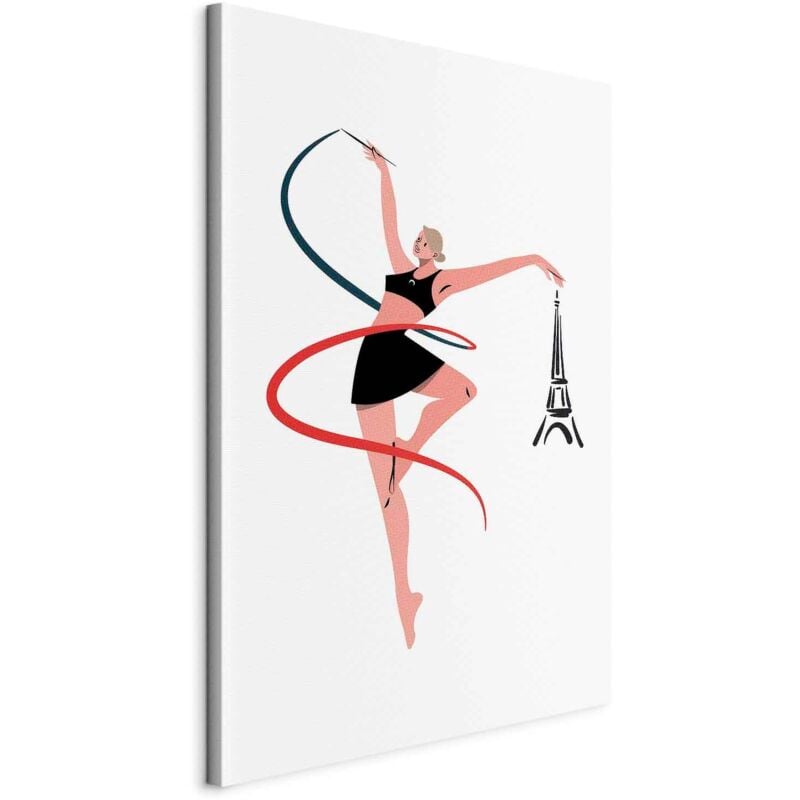 Tableau toile de décoration impression sur toile Jeux Olympiques de Paris motif gymnastique rythmique 40x60 cm 110018433