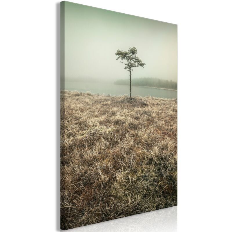 Tableau toile de décoration murale impression premium en 1 partie sur châssis en bois motif Au bord du lac 60x90 cm 110018293