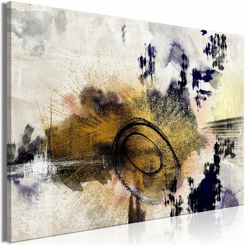 Tableau toile de décoration murale impression premium en 1 partie sur châssis en bois motif Matin sur la rivière 90x60 cm 110013666