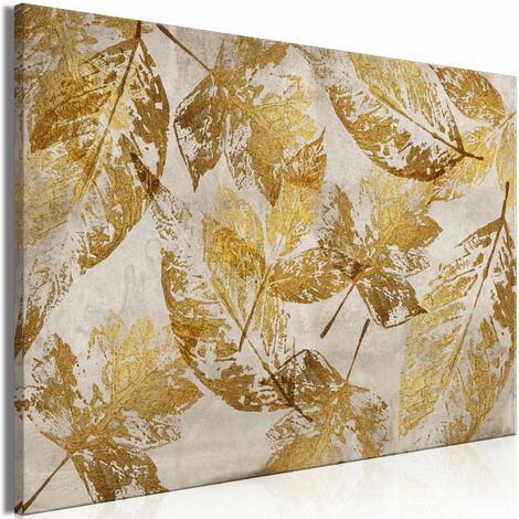 Tableau toile de décoration murale impression premium en 1 partie sur châssis en bois motif Mosaïque d'or 120x80 cm 110015960