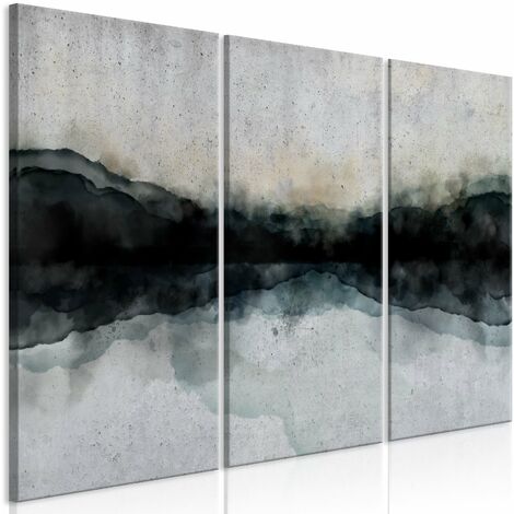 Tableau toile de décoration murale impression premium en partie sur châssis en bois motif Mountain Surface of the Lake (3 Parts)120x80 cm 110013542